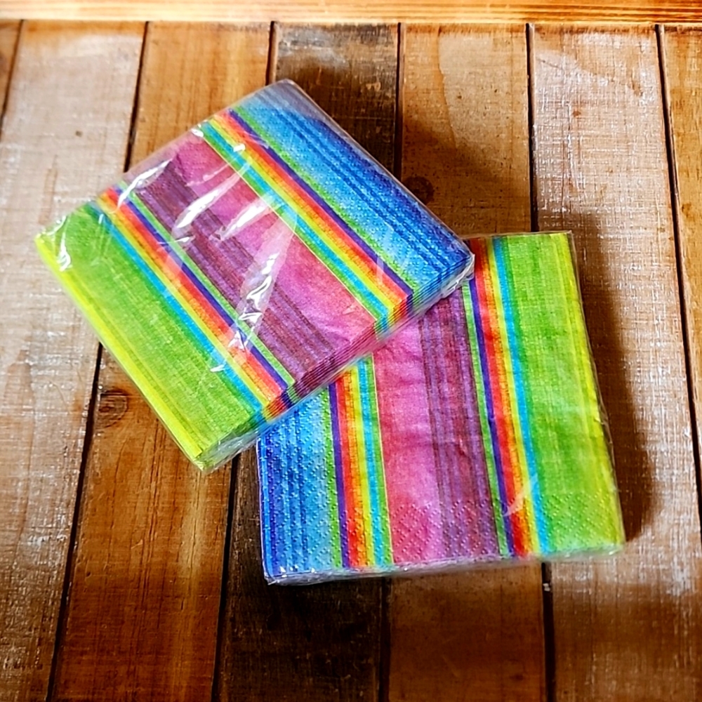 Serape Party Creations 32 count paper napkins Multicolor Cinco de Mayo Party